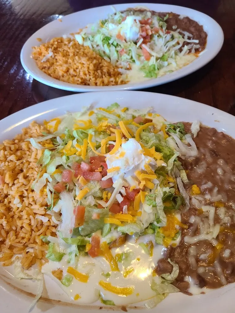 Cheese Enchiladas with Rice & Beans