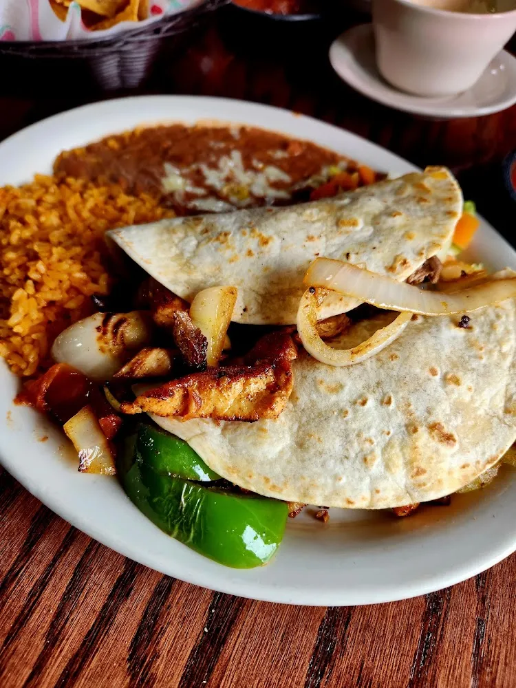 Lunch Special Fajita Tacos 1 Chicken 1 Steak